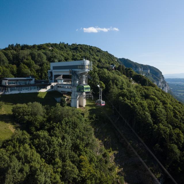 Die Seilbahn aus der Sicht einer Drohne