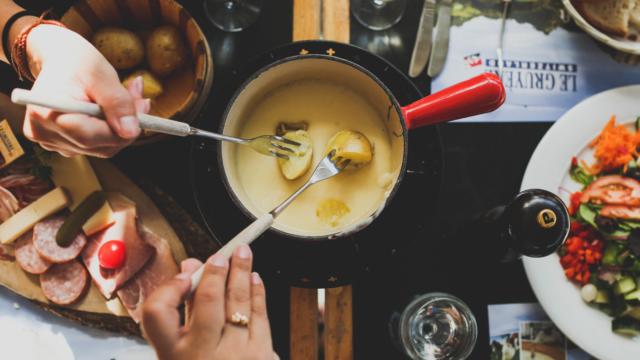 Fondue in den Monts du Genevois