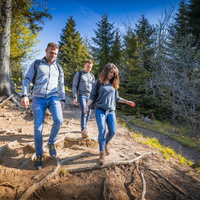 Randonnée entre amis sur la crête des Voirons.