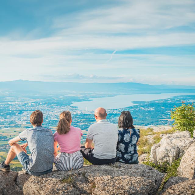 En groupe, au Salève