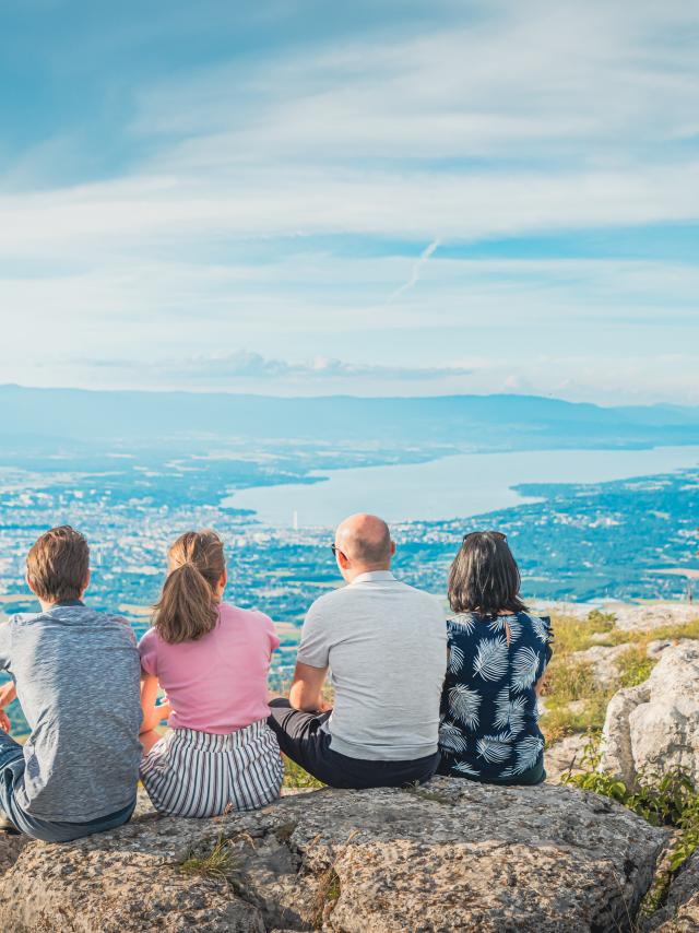 En groupe, au Salève