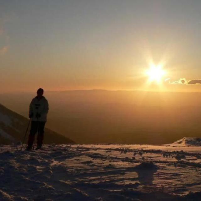 Coucher Du Soleil En Hiver