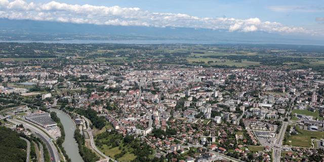 Vue aérienne sur Annemasse