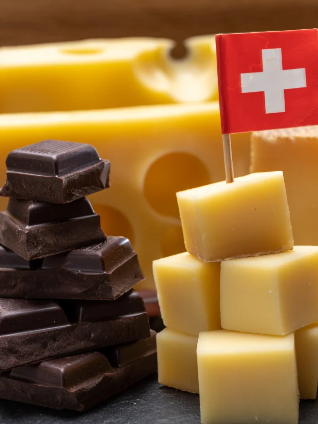 Tasty,Swiss,Food,,Block,Of,Medium-hard,Yellow,Cheese,Emmental,Or