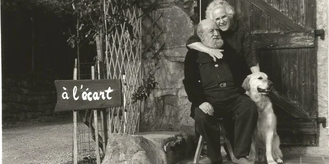 Michel Butor Et Marie Jo Devant La Maison De Lucinges Maxime Godard